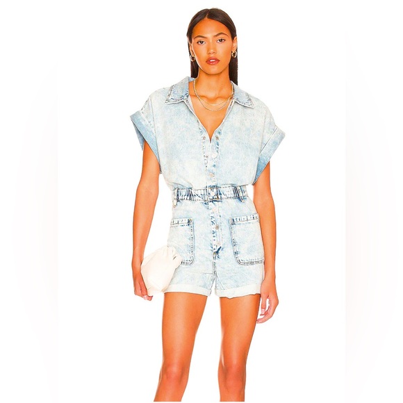 SALE! BLANKNYC $128 DENIM ROMPER NWT - Picture 1 of 4